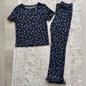 Old Navy Kids Pajama Set - Navy Floral
